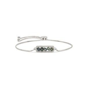 Pulsera con Dijes Finos de Zafiro Azul Teal Australiano de 1.40ct en Plata de Ley - Product Image 3