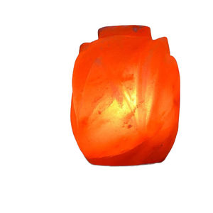 2025 lampes à LED au sel de l'Himalaya de qualité supérieure avec prise USB sculptée Base en bois de style Feng Shui et ampoule LED - Product Image 1