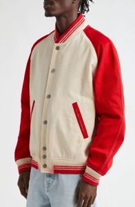 Veste universitaire à la mode pour hommes blouson casual coupe ajustée blouson de baseball veste universitaire en laine Letterman pour hommes - Product Image 2