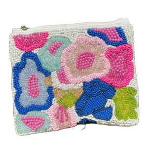Nouveau design de pochette à monnaie pour femmes brodée de perles de rocaille porte-monnaie fait main pour femmes filles d'Inde - Product Image 4