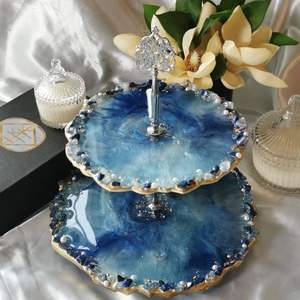 Soporte de pastel de resina con diseño de Lava de la mejor calidad RUSTIC para boda y cumpleaños, soporte decorativo y Mesa - Product Image 1