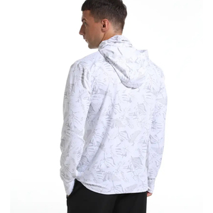 เสื้อตกปลาแขนยาวมีฮู้ดสำหรับผู้ชายเสื้อตกปลามีฮู้ดแห้งเร็วเสื้อตกปลาสำหรับผู้ชาย UPF 50 + UV ป้องกันเสื้อผ้าสำหรับตกปลาโลโก้ตามสั่ง - Product Image 2