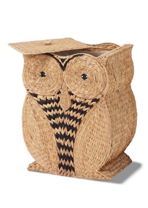 2023 Water Hyacinth Owl Shaped <b>Laundry</b> <b>Baskets</b> Top Choice <b>Wicker</b> Hyacinth Kid Hamper Spring for Kid Room Nursery - Product Image 5