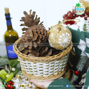 VENTA CALIENTE Cesta de mimbre hecha a mano de exportación de Vietnam: elegancia natural para su hogar con buen precio - Product Image 4