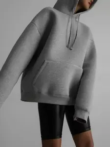 Sudadera con capucha de gran tamaño con cremallera y forro polar de algodón 600 GSM 100% para hombre de invierno con estampado personalizado-Servicio OEM - Product Image 3