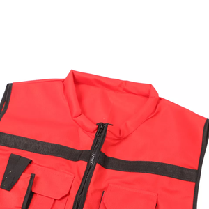 Bas prix Construction travail gilet sécurité réfléchissant travail gilet taille bloquant fermeture éclair avant été vêtements d'extérieur vêtements de sécurité - Product Image 3