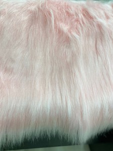 Haute Qualité Long Pile 100mm Luxe Acrylique/Polyester Fausse Fourrure Tissu Rose Couleur Thaïlande Usine - Product Image 6