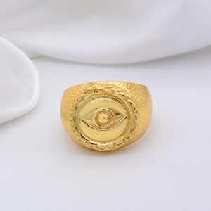 Anillos de boda de moda de ojo del diablo de viento Retro para hombres al por mayor de moda chapados en oro certificados para fiestas de compromiso - Product Image 5