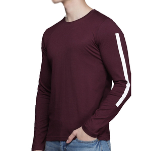 Usine léger 100% coton à manches longues hommes T-Shirt avec impression OEM Logo personnalisé à manches longues t-shirts - Product Image 3