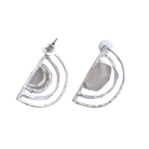 Gold Plated Brass Hoops Wholesale Stud Natural Semi Precious Stone Antique Brass Finish <b>Nickel</b> <b>Free</b> Durable Ready to Ship - Product Image 4