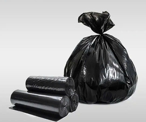 Sacs poubelle Rouleaux noirs Sacs poubelle Rouleaux déchets et pochette plate Emballage sacs en plastique prêts à l'exportation bon prix pour l'acheteur - Product Image 2