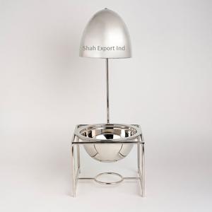 Olla caliente de Metal de forma ovalada con soporte para cena, suministros de alimentos, cazuelas de acero inoxidable plateadas, olla caliente para servidor - Product Image 1