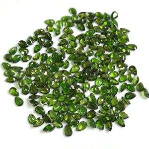 ลูกแพร์ไดออปไซด์สีเขียวธรรมชาติตัดอัญมณีเหลี่ยมเพชรพลอยหลวมสำหรับทำเครื่องประดับขนาด3X5มม. 4x6มม. 5x7มม. 6x8มม. 7x9มม. ซื้อจำนวนมากตอนนี้ - Product Image 6