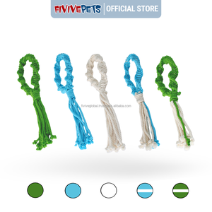 Juguete de cuerda retorcida con asa en forma de lazo para perros, favorece el cuidado dental, la actividad física, la reducción del aburrimiento y el juego interactivo en interiores - Product Image 2