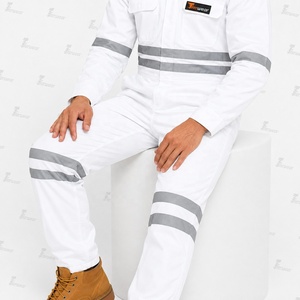 Nuevo Overol de Trabajo Reflectante Impermeable de Algodón Blanco para Hombre 2026 con Mangas Largas de Seguridad - Product Image 6