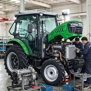 Tracteur agricole 4x4 80 CV à inverseur de puissance, <span class=keywords><strong>Euro</strong></span> 5, certifié, avec cabine climatisée et prise de force double vitesse, livraison directe usine par conteneur maritime Kayao - Product Image 3