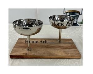 Set of 2 Different Sizes Chocolates Bowl Stainless Steel Hammered Round Shape Food Serving Bowl At Lowest Pricing - Product Image 5