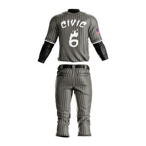 Uniforme de béisbol de 6 botones de alta calidad, camiseta y camiseta de béisbol con impresión personalizada 2024 a precio razonable - Product Image 4