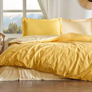Özdilek Single Ranforce Ensemble housse de couette or jaune miel Coloriste avec appel élégant - Product Image 1