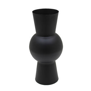 Vaisselle décorative en fer Vase à fleurs noir fini pour la décoration de la maison et du mariage Vase en métal fait à la main en vrac - Product Image 1