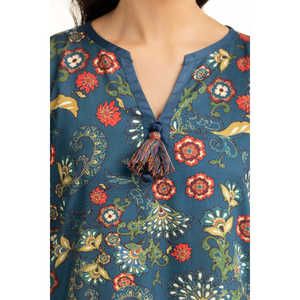 ชุดสูทผ้าลินินพิมพ์ลายสำหรับผู้หญิง IUSTKSD-1231 แบบ 3 ชิ้น - Product Image 6