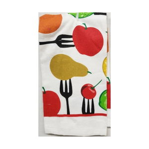 Paño de Cocina de Algodón 100% de 450 g/m² con Estampado de Espiga Oceánica y Frutas, Bordado con Emblema de Golf, Alta Absorción y Acabado Ecológico, 18x28 Pulgadas - Product Image 2