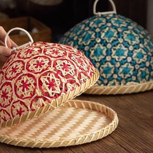 ฝาครอบอาหารไม้ไผ่ทำมือสุดหรู ดีไซน์สวยงาม เป็นมิตรกับสิ่งแวดล้อม ปกป้องอาหารบนโต๊ะอาหาร - Product Image 1