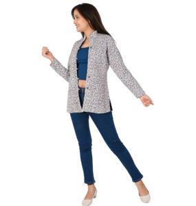 Chaqueta acolchada con estampado de bloques a mano de algodón, nueva moda para mujer, chaqueta de manga larga con cierre de botones estampados de algodón para Otoño e Invierno - Product Image 1