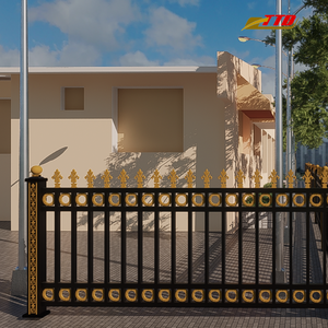 Diseños de Vallas de Hierro Ornamental para Casas de Lujo, Cercas de Hierro Hechas a Mano Duraderas, Modelado 3D, Detalles Elegantes, Acabado con Recubrimiento en Polvo - Product Image 3
