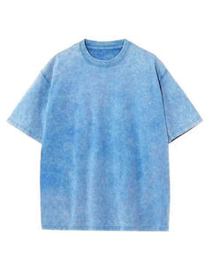 Personnalisé Vintage Stonewash Délavé 100% Coton Surdimensionné Acide Lavé T-Shirt Plus La Taille Détresse Hommes Style Solide Motif Microfibre - Product Image 1