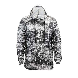 Sudadera con capucha de pesca ligera personalizada UPF 50 poliéster Spandex secado rápido 100% algodón camuflaje adulto pesca camuflaje, sudaderas básicas - Product Image 5