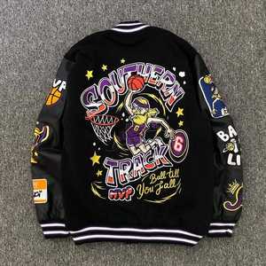 Veste universitaire personnalisée de sororité grecque |   Veste de baseball avec patch de basket-ball |   Vêtements de sport grecs tendance pour les filles et les équipes de sororité - Product Image 3