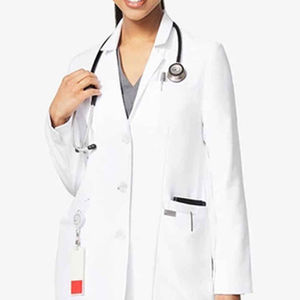 Top Trending Mujeres Bata de laboratorio de alta calidad a prueba de polvo Antiarrugas Fit Hospital Uniformes Scrub Enfermera Bata de laboratorio blanca Mujeres - Product Image 3