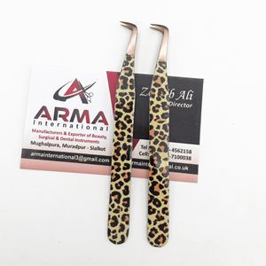 แหนบปลายขนตาสแตนเลสปลายแหลมแบบมืออาชีพฉลากส่วนตัวกระดาษเคลือบเพื่อเพิ่มวอลลุ่มให้ดูเป็นธรรมชาติ - Product Image 2