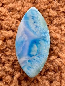 Larimar bleu naturel lisse forme marquise 10x20mm Cabochons perles de pierres précieuses en gros fabrication de bijoux pierres libres - Product Image 6