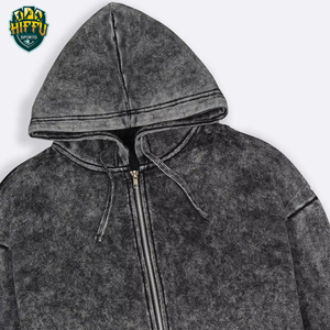 ชุดวอร์มมีซิปสำหรับผู้ชายชุดวอร์มผ้าฝ้าย100% ซักกรดมีฮู้ดสำหรับผู้ชายกำหนดโลโก้ได้เอง - Product Image 4