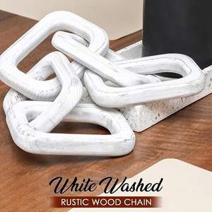 Cadena de eslabones de madera de alta calidad para decoración de paredes, pieza de acento minimalista para el hogar, decoración de madera artesanal, tendencia 2026 - Product Image 3