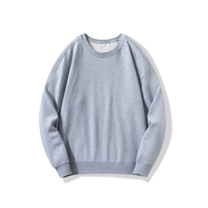 Sweat-shirt unisexe surdimensionné à col rond en coton vierge avec broderie personnalisée du logo OEM, respirant pour homme - Product Image 3