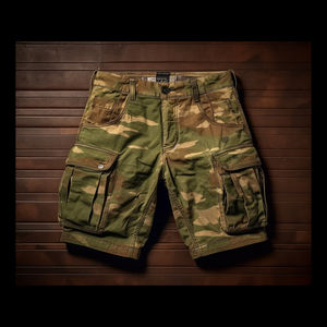 Shorts Homme Streetwear Personnalisés en Denim Tricoté Brodé, Respirants, Imperméables, Écologiques, Taille Mi-Haute, Coupe Droite, Légers, pour l'Été - Product Image 3