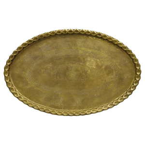 Bandeja de servicio de latón para restaurante, bandeja de Decoración de mesa, bandeja de latón macizo de gran tamaño hecha a mano, pulido alto - Product Image 3