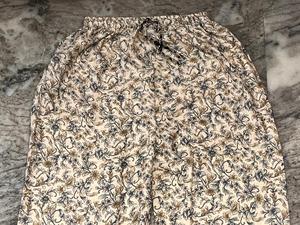 Pantalón Palazzo de seda Sari reciclado hecho a mano indio para mujer, ropa de calle holgada con cintura elástica con estampado Floral y decoración de logotipo - Product Image 2