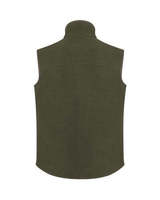Chaleco De Forro Polar Para Hombre 350 Gsm Azul Marino/Verde Oliva, Chaleco Unisex Con Ribete Marrón Para Caza, Tiro y Uso Casual