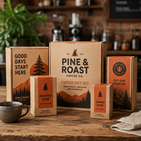 Boîtes cadeaux personnalisées AT PACK pour café, pour Noël ou le Black Friday, emballage en papier recyclable pour coffret cadeau de tasse à café