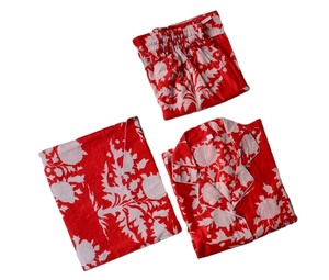 ชุดนอนเพื่อนเจ้าสาวผ้าฝ้ายแท้ลายอะนิเมะลูกไม้สีฟ้าชุดนอนเนื้อนุ่มสายสปาเก็ตตี้ผ้าเทอร์รี่ - Product Image 1