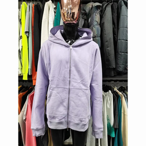 Venta al por mayor personalizado para Puff estampado bordado cara completa cremallera sudaderas con capucha Unisex liso chaqueta con cremallera 500 gramos peso de la tela - Product Image 4