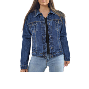 Nouvelle arrivée Veste en jean déchirée thermique respirante à manches longues à boutons décontractée pour femmes Streetwear Imprimé Automne Écologique - Product Image 2