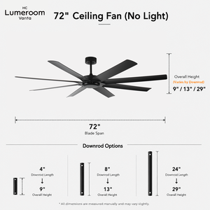 USA in Stock 72 Inch Industrial <b>Ceiling</b> <b>Fan</b> No Light <b>with</b> <b>Remote</b> Quiet DC Motor Large <b>Ceiling</b> <b>Fan</b> for Bedroom Kitchen Patio - Product Image 3