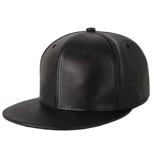 2025 gorra de béisbol de cuero PU Unisex ajustable negro sólido gorras clásicas para hombres y mujeres estilo deportivo al aire libre - Product Image 1