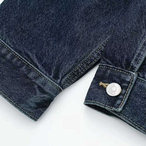 Popular de alta calidad Casual Mujer Denim Tops Abrigo Mujer Azul Manga larga Tallas grandes Chaquetas de mezclilla - Product Image 5