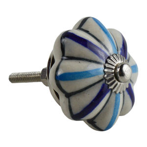 Tiradores de perilla de armario de cerámica pintados a mano para muebles de cocina disponibles en otros patrones de color para accesorio de puerta de cajón - Product Image 3